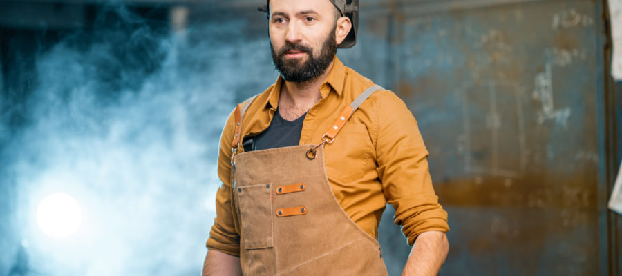 Welder portrait at the workshop